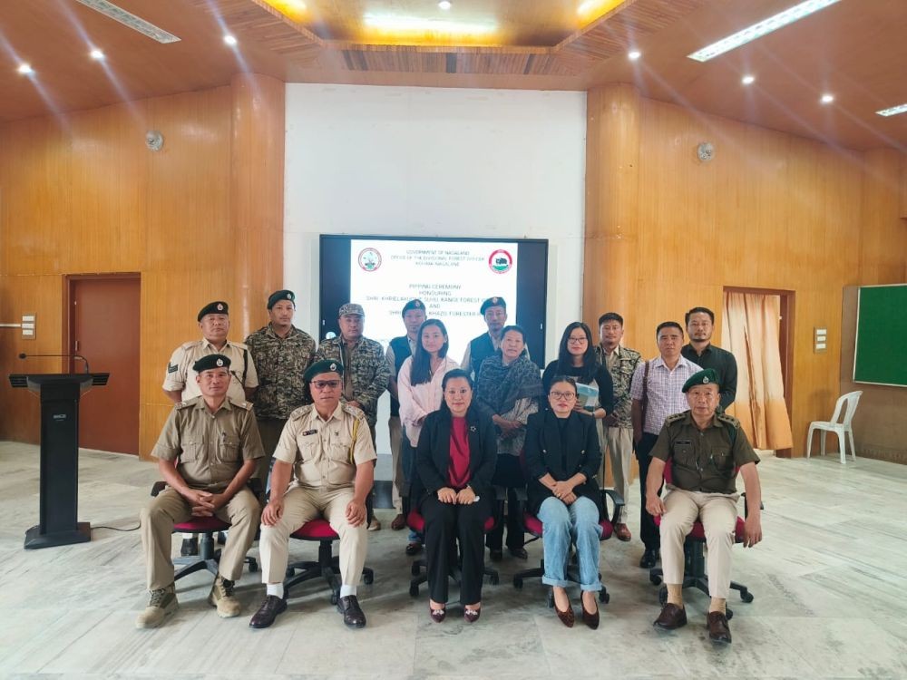KFD officials during the pipping ceremony held at the conference hall of the Forest Office Complex in Kohima on June 25.
